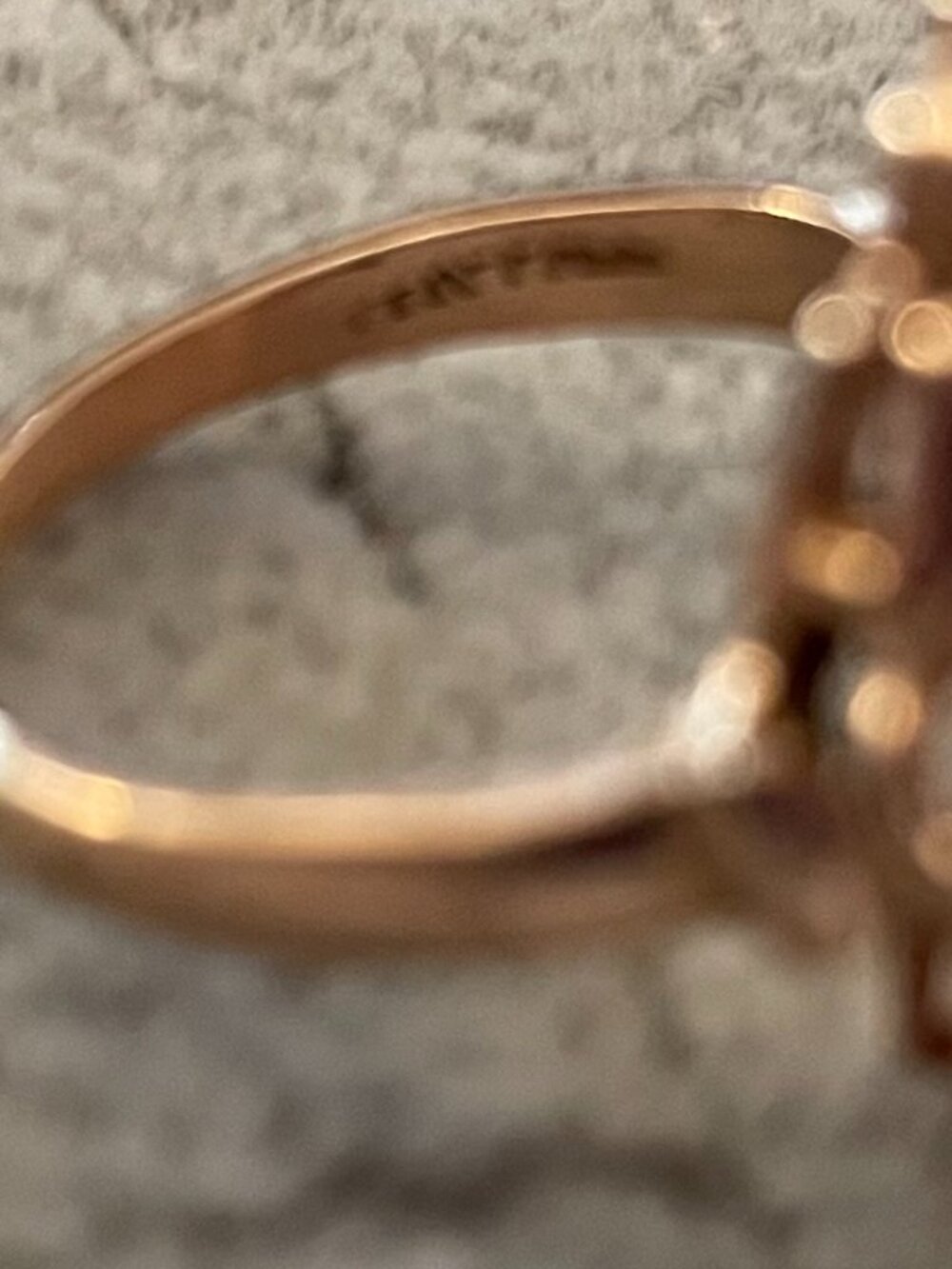 Vintage 14k Gold Ring Rose Gold 1920s - 1940s Art Deco Sz 5.5 RARE 4 grams - Picture 4 of 14